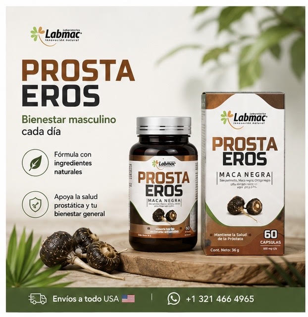Prostaeros Maca Negra Mens Herbal Suplement 60 Capsules