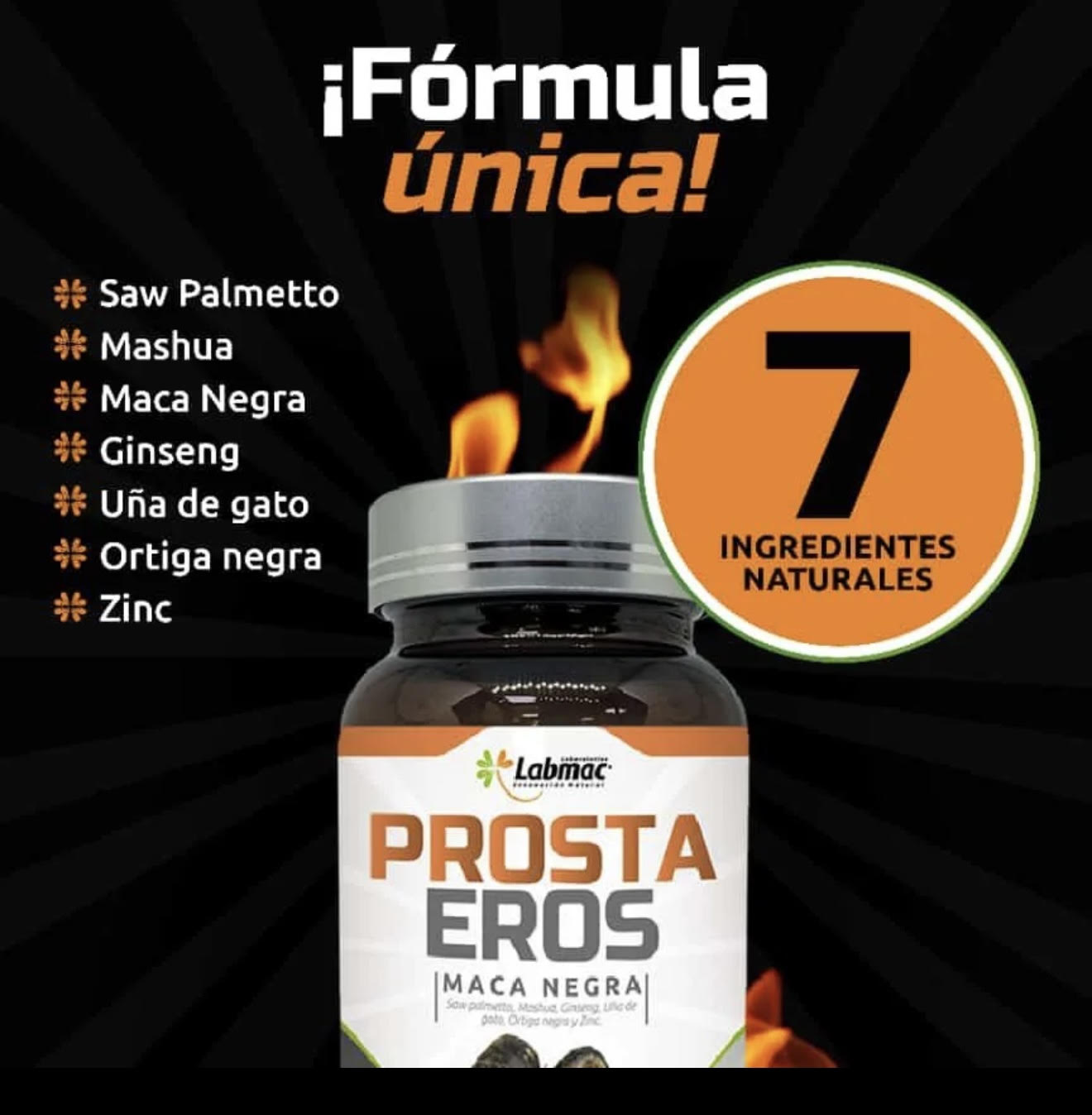 Prostaeros Maca Negra Mens Herbal Suplement 60 Capsules