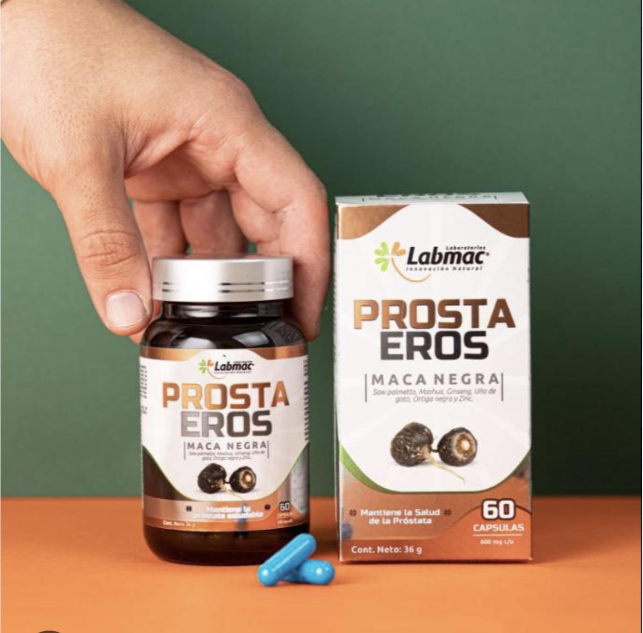 Prostaeros Maca Negra Mens Herbal Suplement 60 Capsules